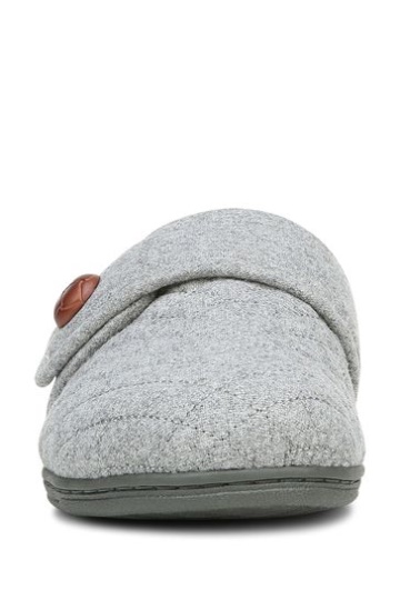 Vionic Grey Carlin Mule Slippers