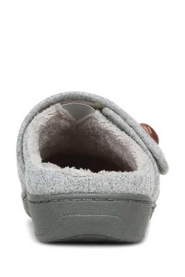 Vionic Grey Carlin Mule Slippers