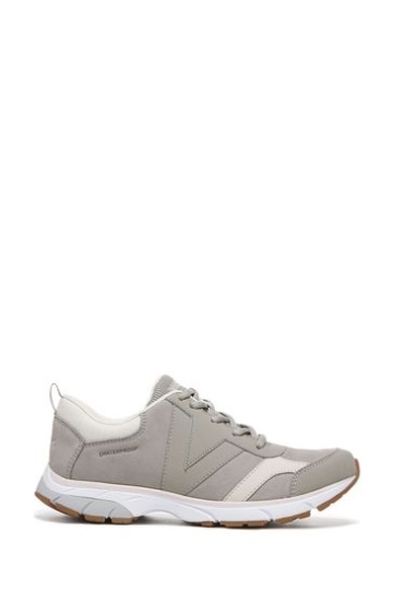 Vionic Grey Dark Taupe Zanny Lace Up Trainers