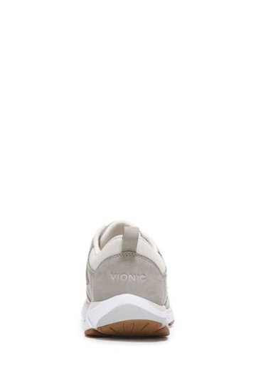 Vionic Grey Dark Taupe Zanny Lace Up Trainers