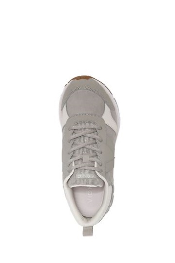 Vionic Grey Dark Taupe Zanny Lace Up Trainers