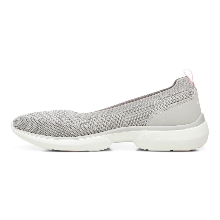 Vionic Grey Metallic Kallie Slip On Trainer