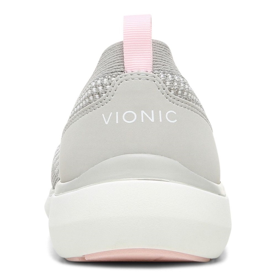 Vionic Grey Metallic Kallie Slip On Trainer
