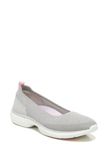 Vionic Grey Metallic Knit Kallie Slip On Shoes
