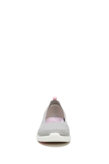Vionic Grey Metallic Knit Kallie Slip On Shoes