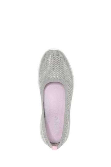 Vionic Grey Metallic Knit Kallie Slip On Shoes