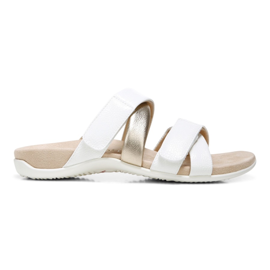 Vionic Hadlie Slide Sandal White