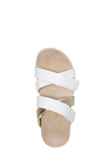 Vionic Hadlie White Slider Sandals