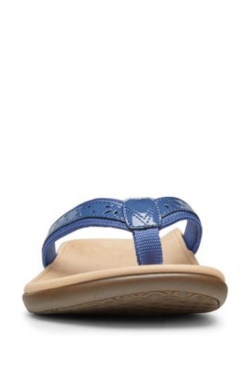 Vionic Indigo Blue Casandra Thong Toe Post Sandals