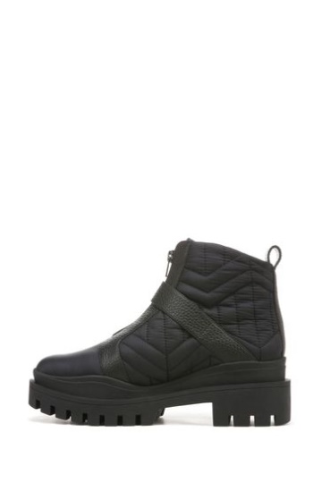 Vionic Janara Black Waterproof Nylon Mid Shaft Boots