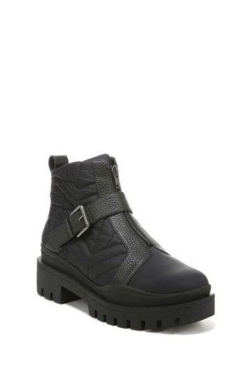 Vionic Janara Black Waterproof Nylon Mid Shaft Boots