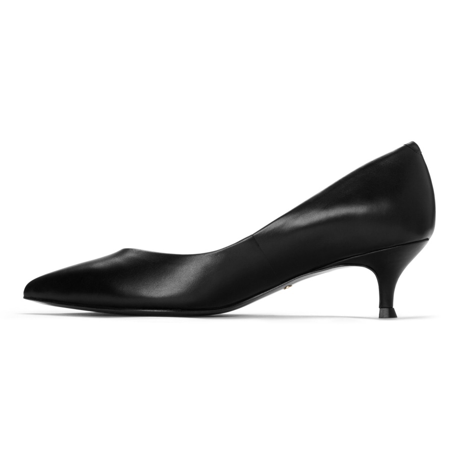 Vionic Josie Kitten Heel Black Leather