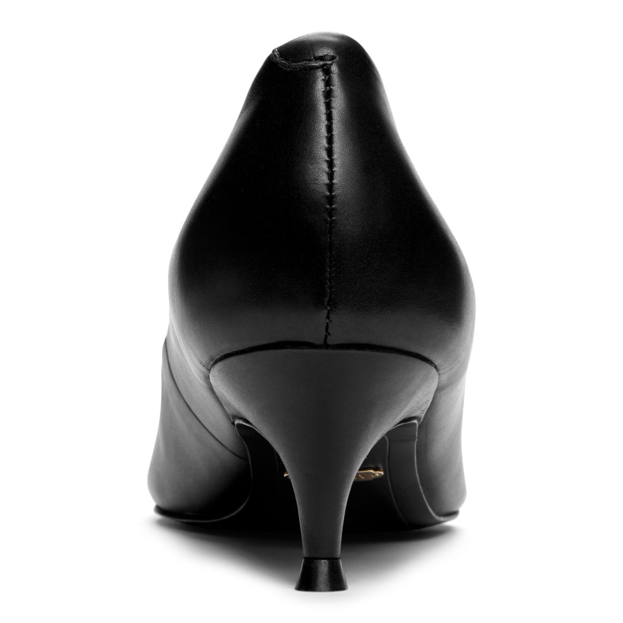 Vionic Josie Kitten Heel Black Leather