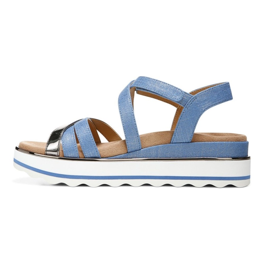Vionic Kellyn Flatform Sandal Vallarta Blue