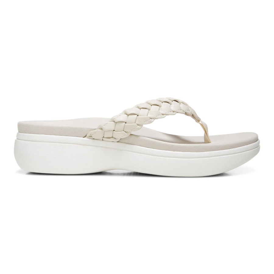 Vionic Kenji Platform Sandal Cream