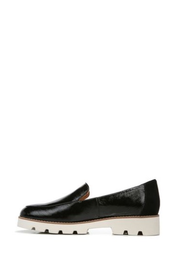 Vionic Kensley Black Crinkle Patent Slip On Shoes