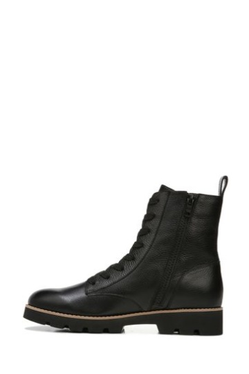 Vionic Lani Black Waterproof Tumbled Mid Shaft Boots