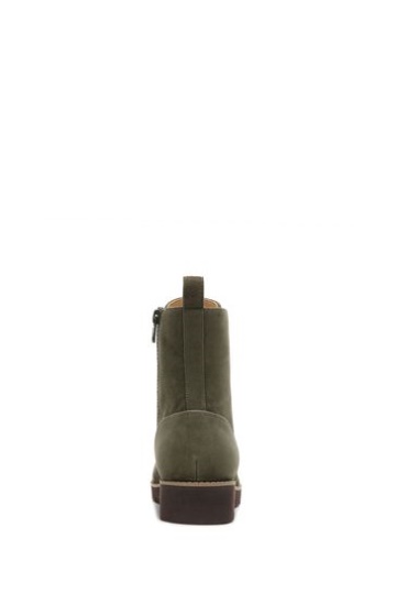 Vionic Lani Olive Waterproof Suede Green Mid Shaft Boots