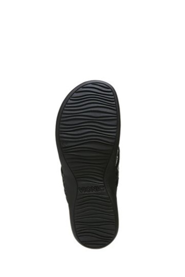Vionic Layne Black Thong Sandals