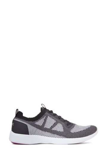 Vionic Lenora Black Knit Lace Up Trainers