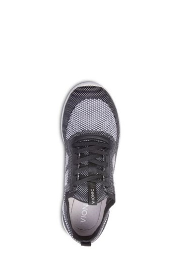 Vionic Lenora Black Knit Lace Up Trainers