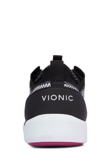 Vionic Lenora Black Knit Lace Up Trainers