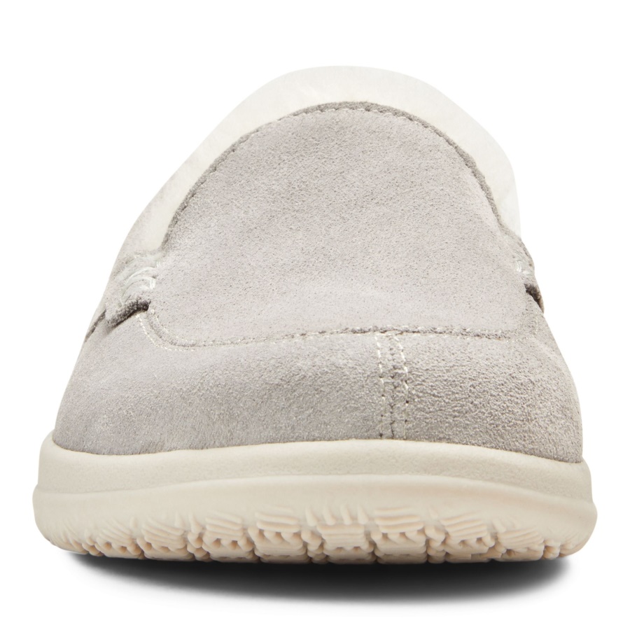 Vionic Light Grey Suede Lynez Slipper
