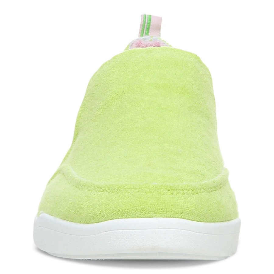 Vionic Lime Terry Beach Malibu Slip on Sneaker Terry