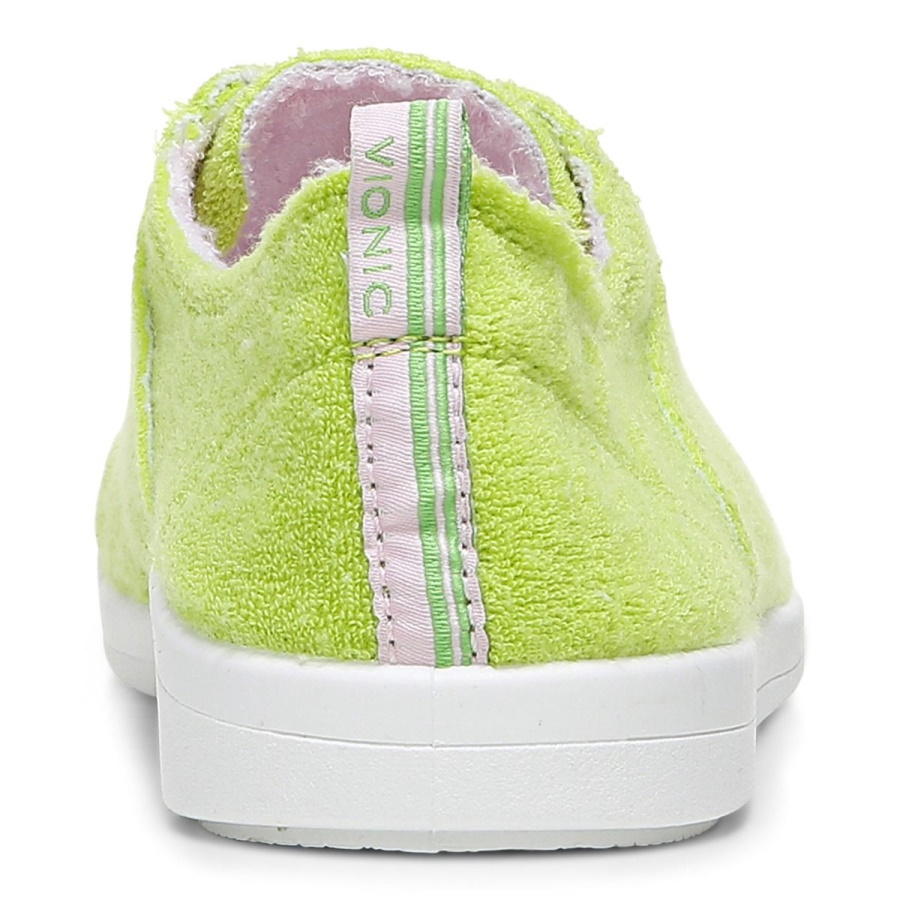 Vionic Lime Terry Beach Pismo Casual Sneaker Terry
