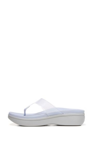 Vionic Luminous Blue Thong Wedge Sandals