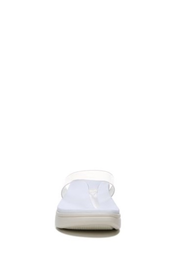 Vionic Luminous White Thong Wedge Sandals