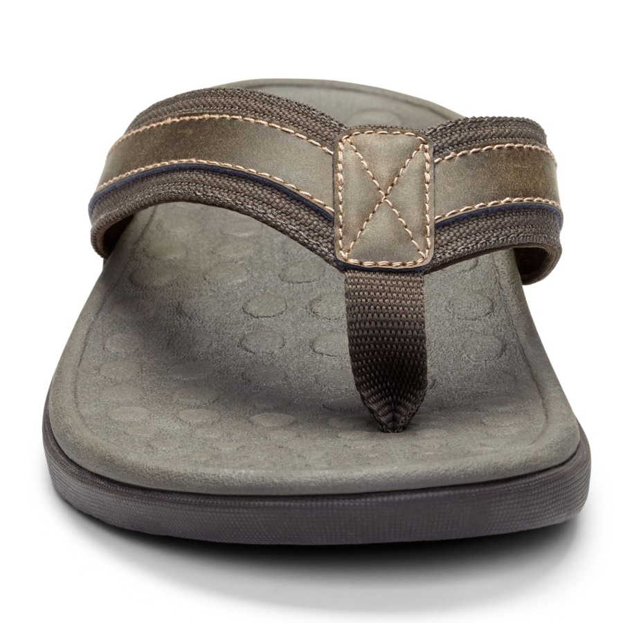 Vionic Men\s Tide Toe Post Sandal Brown