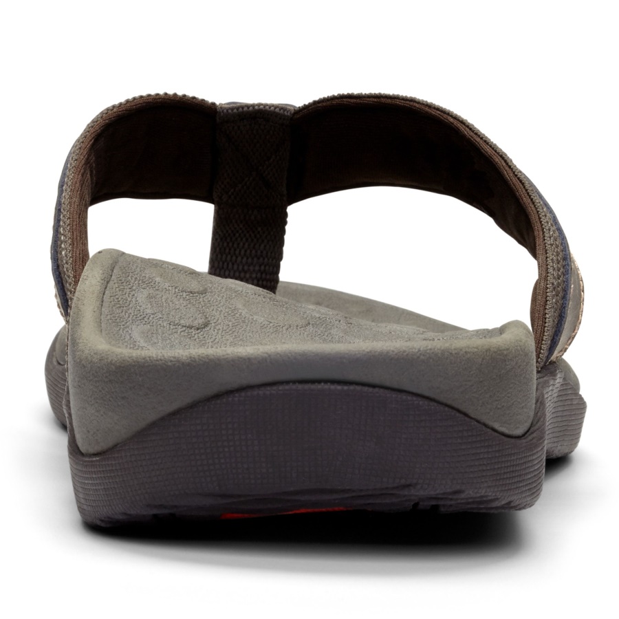 Vionic Men\s Tide Toe Post Sandal Brown