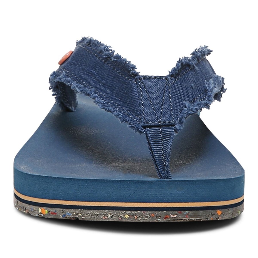 Vionic Navy Beach Unwind Toe Post Sandal