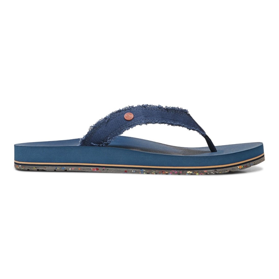 Vionic Navy Beach Unwind Toe Post Sandal