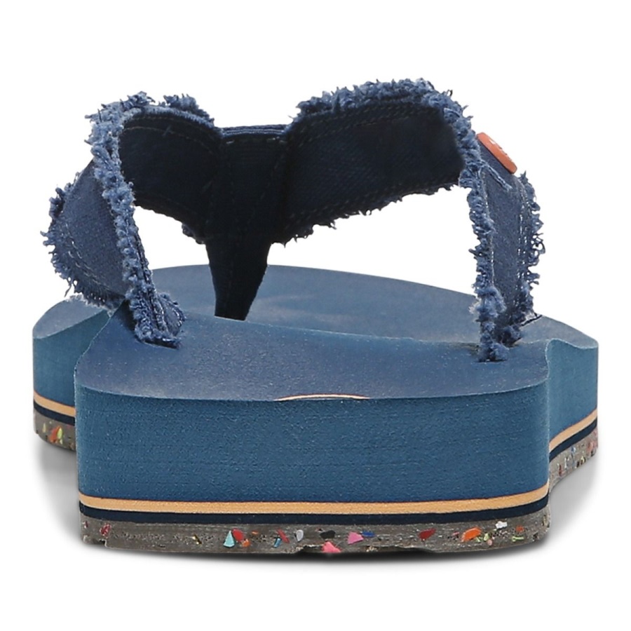 Vionic Navy Beach Unwind Toe Post Sandal