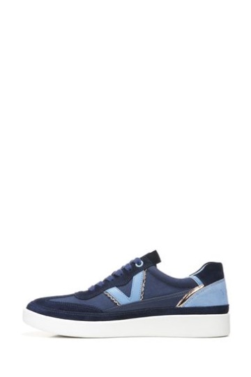 Vionic Navy Blue Canvas Mylie Lace Up Trainers