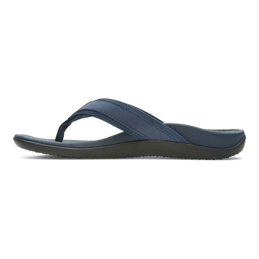 Vionic Navy Men\s Tide Toe Post Sandal