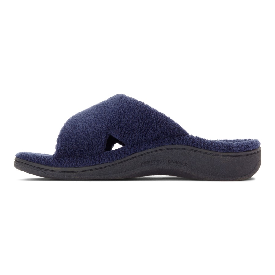 Vionic Navy Relax Slipper