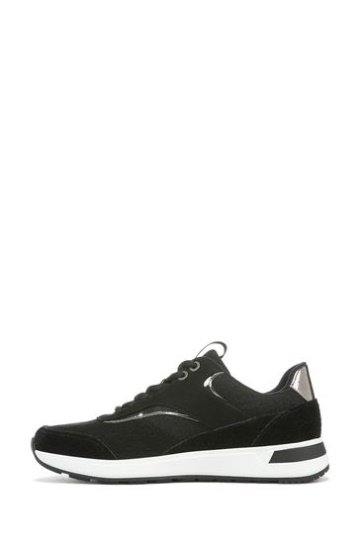 Vionic Nova Black Mesh Nubuck Lace Up Trainers