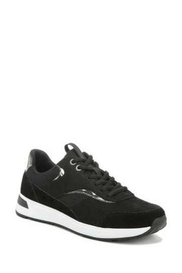 Vionic Nova Black Mesh Nubuck Lace Up Trainers