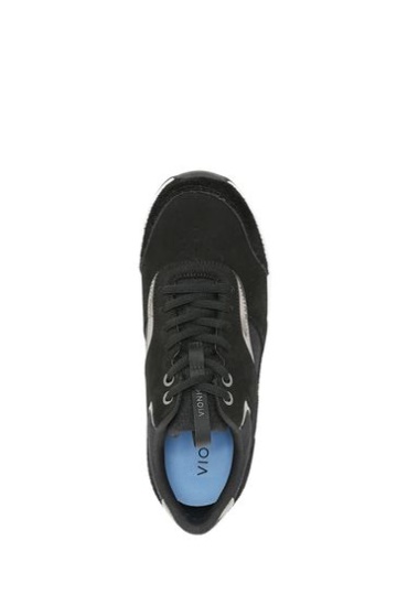 Vionic Nova Black Mesh Nubuck Lace Up Trainers