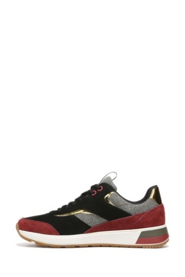 Vionic Nova Black/Shiraz Nubuck Lace Up Trainers