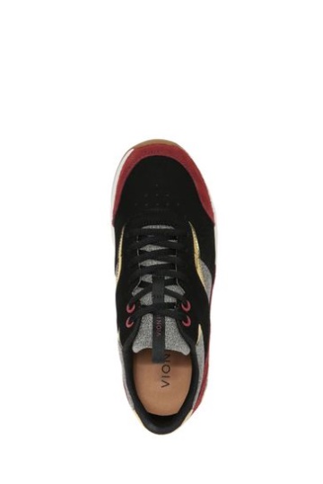 Vionic Nova Black/Shiraz Nubuck Lace Up Trainers