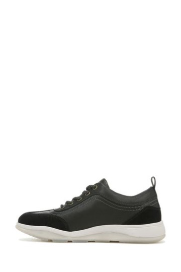 Vionic Nyla Black Tumbled Leather Lace Up Shoes