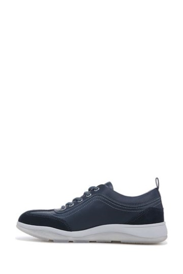 Vionic Nyla Navy Blue Tumbled Leather Lace Up Shoes
