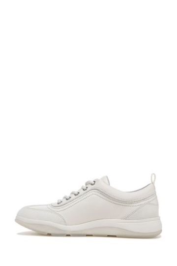 Vionic Nyla White Marshmallow Leather Lace Up Shoes
