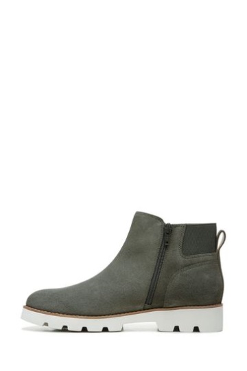 Vionic Olive Green Suede Brionie Ankle Boots