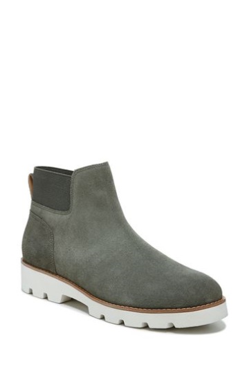 Vionic Olive Green Suede Brionie Ankle Boots