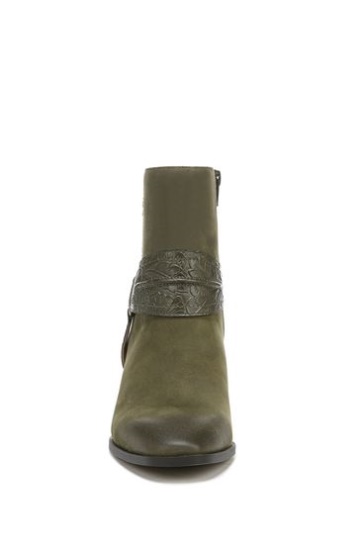 Vionic Olive Oil Nubuck Green Carnelia Ankle Boots